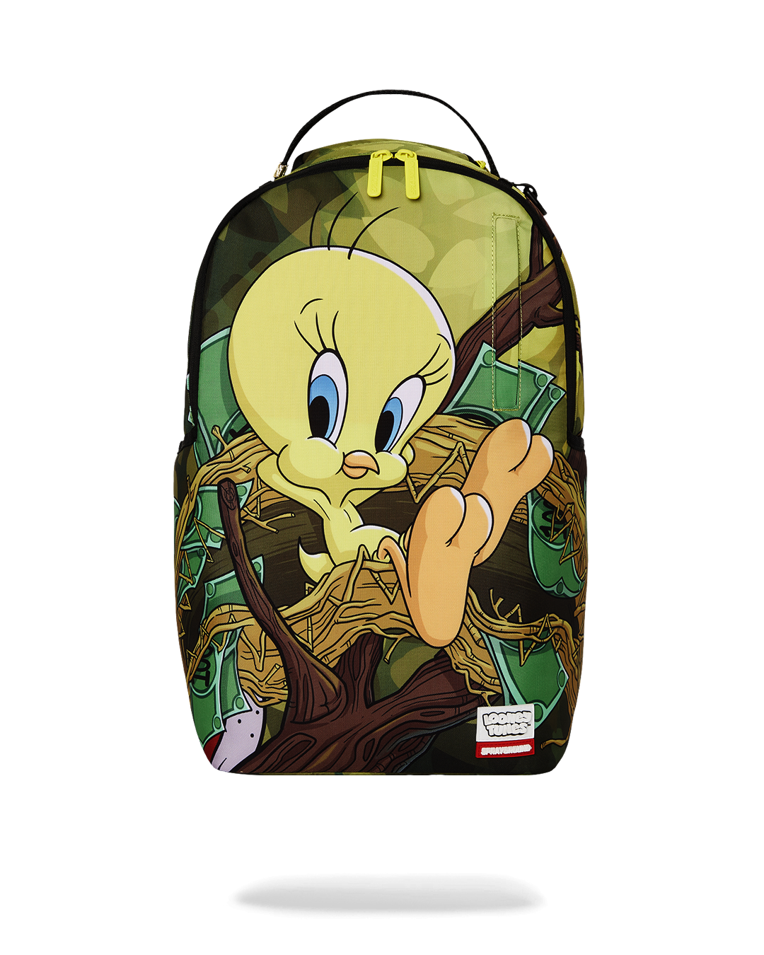 Image of Унисекс Раница SPRAYGROUND LOONEY TUNES TWEETY MONEY NEST SHARK DLXR BACKPACK-910B7037NSZ- Ballistic sport, Балистик