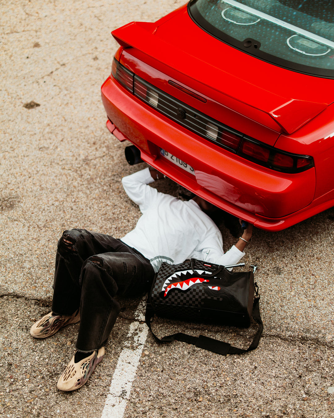 Image of Унисекс Чанта SPRAYGROUND UNFINISHED SHARK DUFFEL