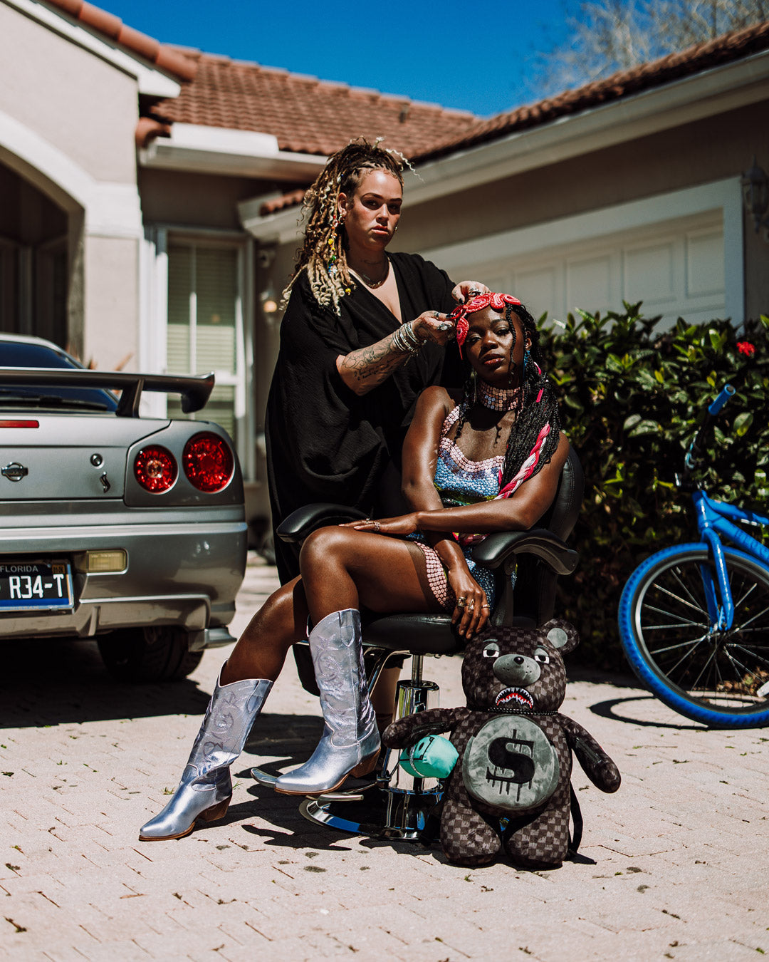 Image of Унисекс Раница SPRAYGROUND DRIPPING SHARKS IN PARIS MONEYBEAR TEDDY BEAR