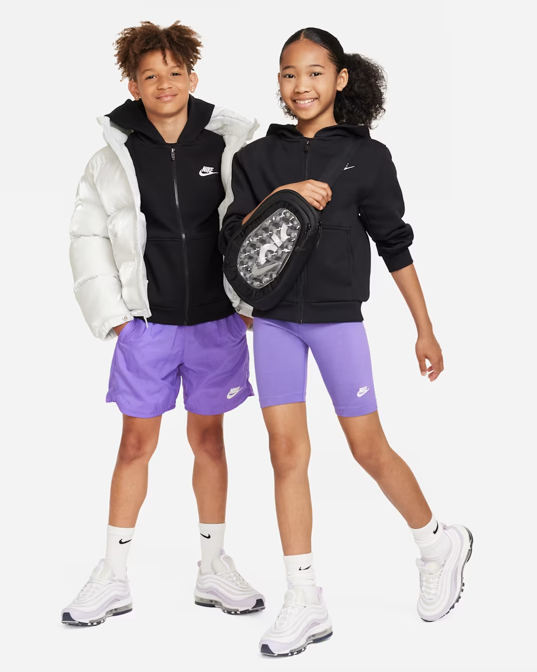 Image of Детски Суитшърт NIKE K NSW CLUB FLC HD FZ LS LBR