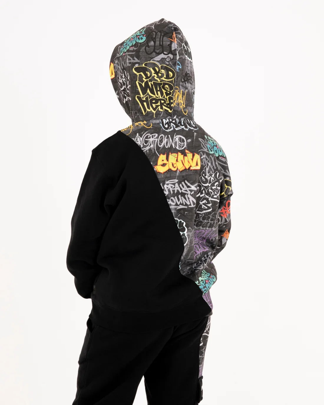 Image of Детски Суитшърт SPRAYGROUND DIAGONAL CUT GRAFFITI REGULAR HOODIE
