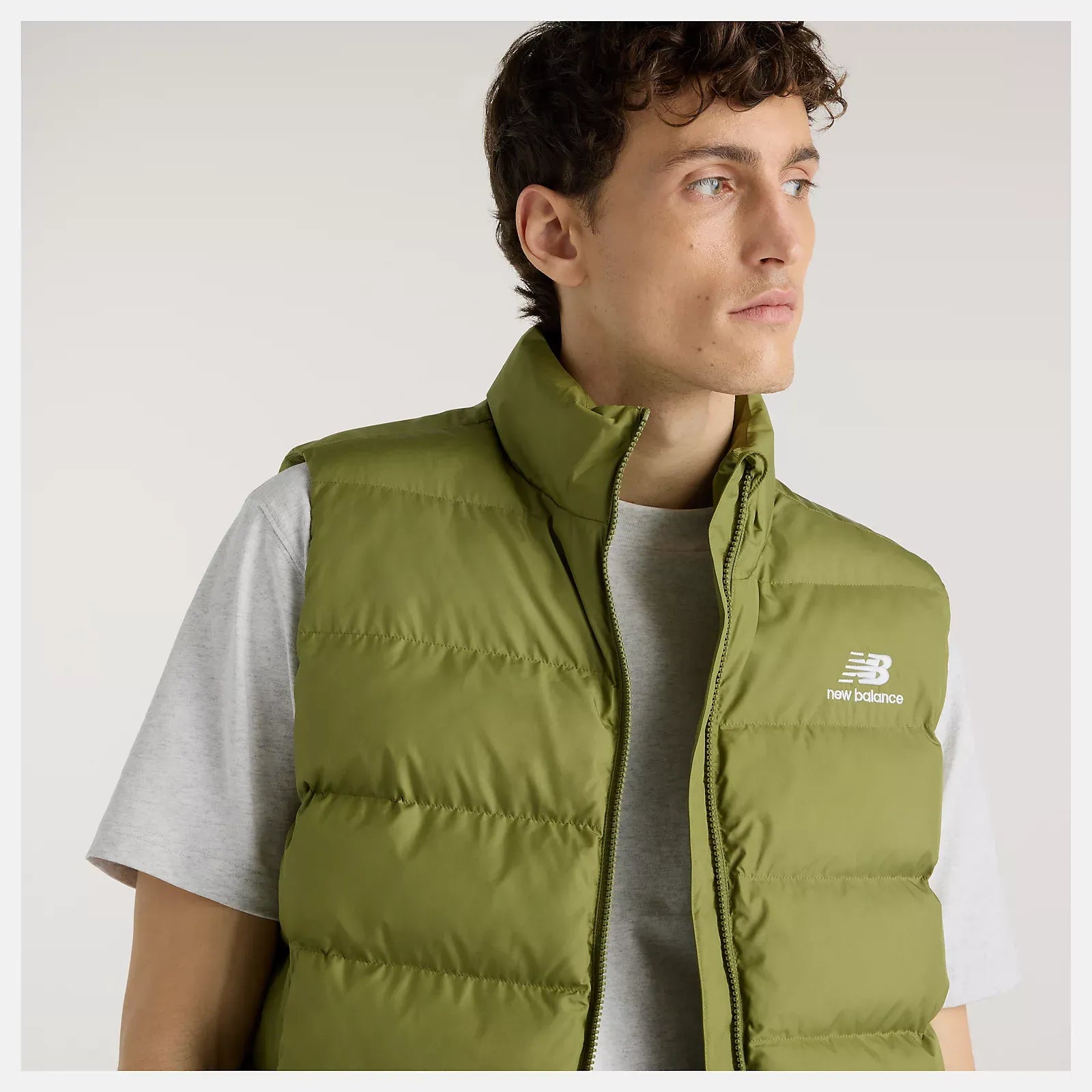 Image of Мъжки Елек NEW BALANCE VEST BOSTON PUFFER VEST MJ62K00E-SPORT GREEN - Ballistic sport, Балистик