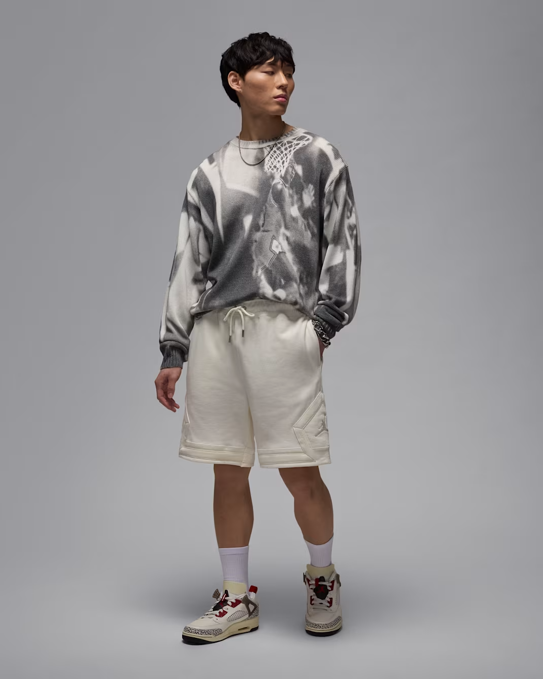 Image of Мъжки Къс панталон NIKE M J FLIGHT FLC DMND SHORT FV7257-133- Ballistic sport, Балистик
