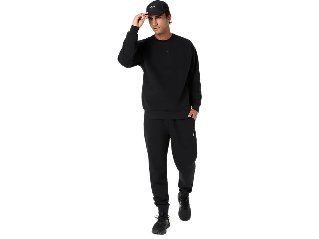 Image of Мъжки суитшърт ASICS FLEECE RELAXED CREW-NECK TOP BLACK