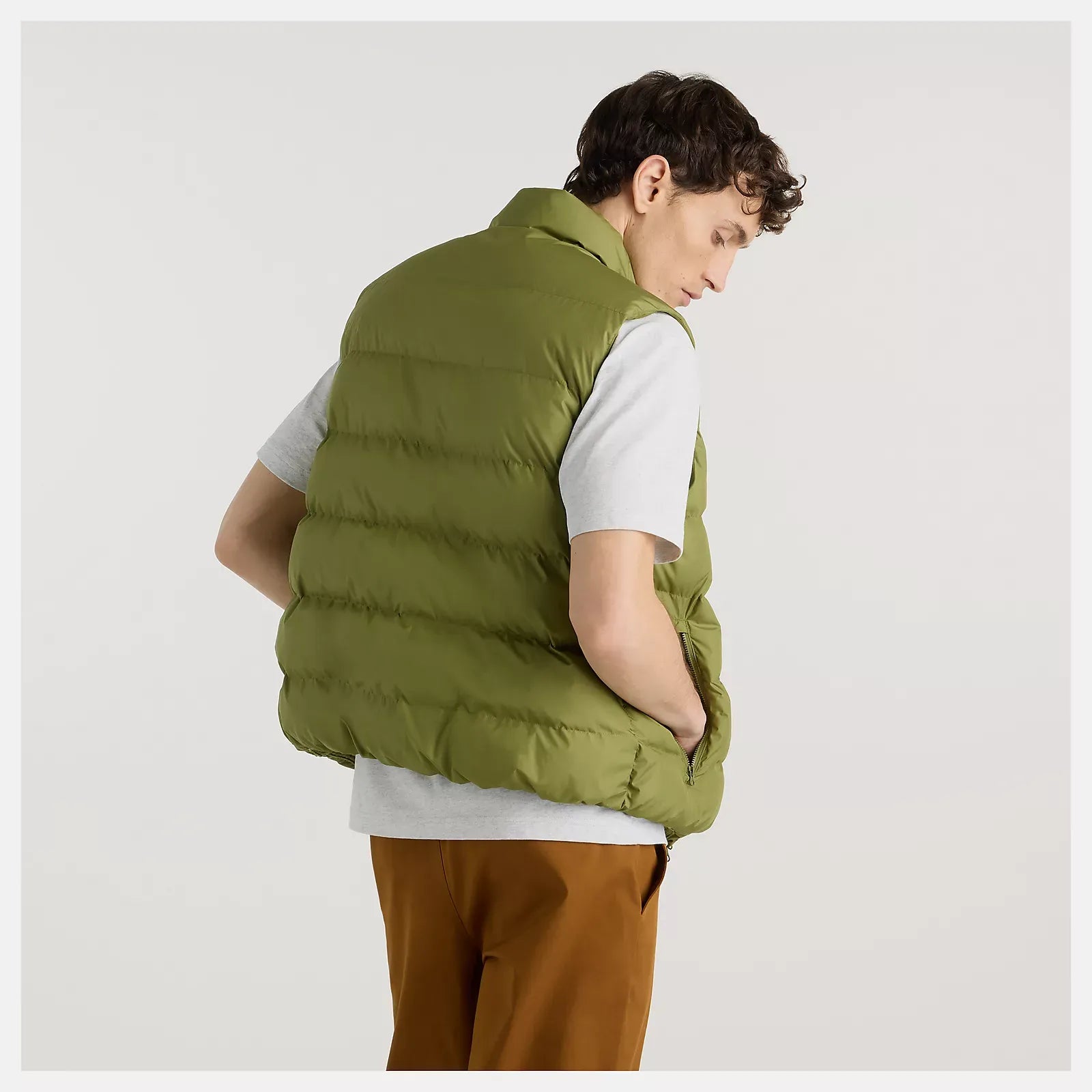 Image of Мъжки Елек NEW BALANCE VEST BOSTON PUFFER VEST MJ62K00E-SPORT GREEN - Ballistic sport, Балистик