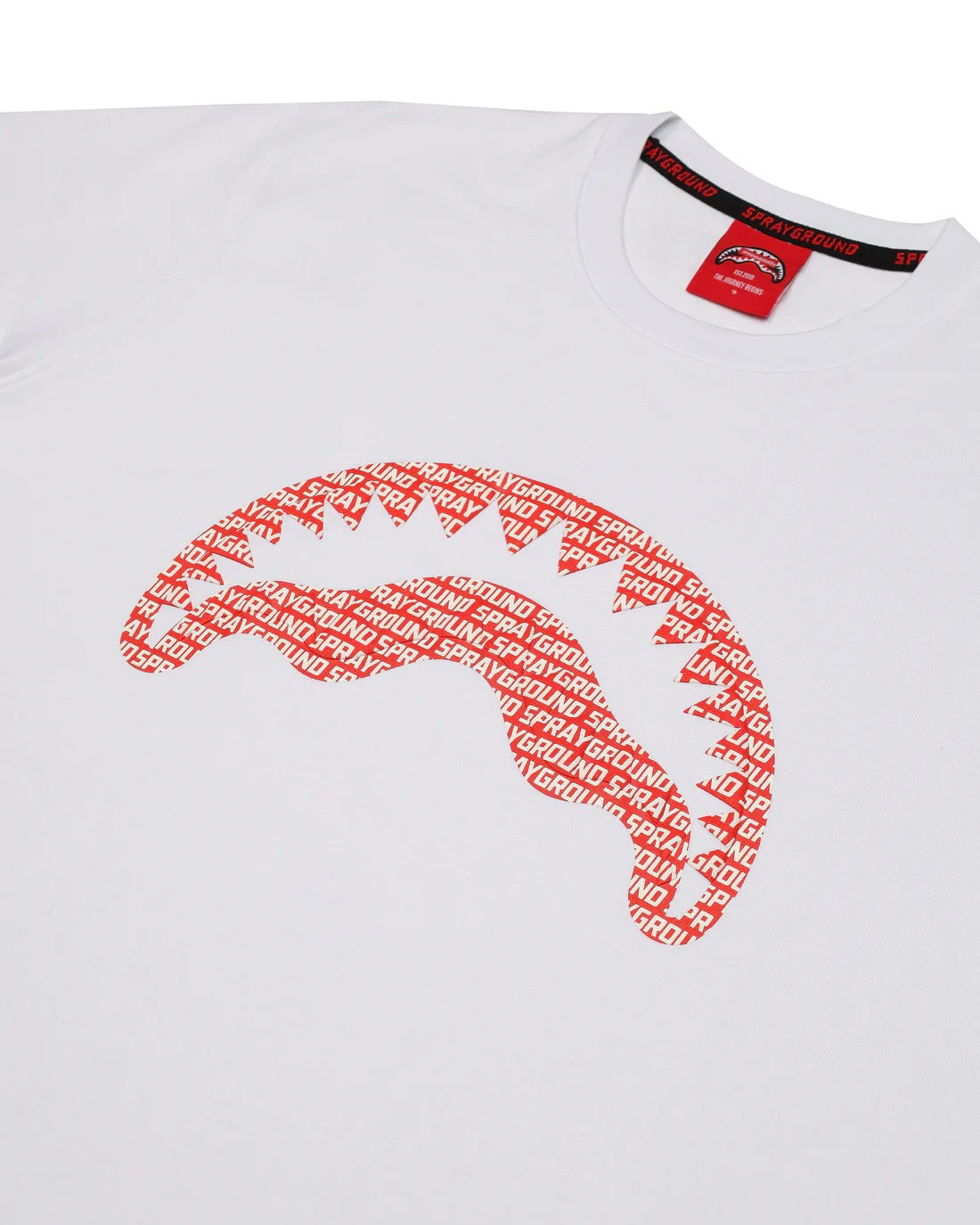 Image of Мъжка Тениска SPRAYGROUND LOGO MOUTH CORE REG T-SHIRT WHT