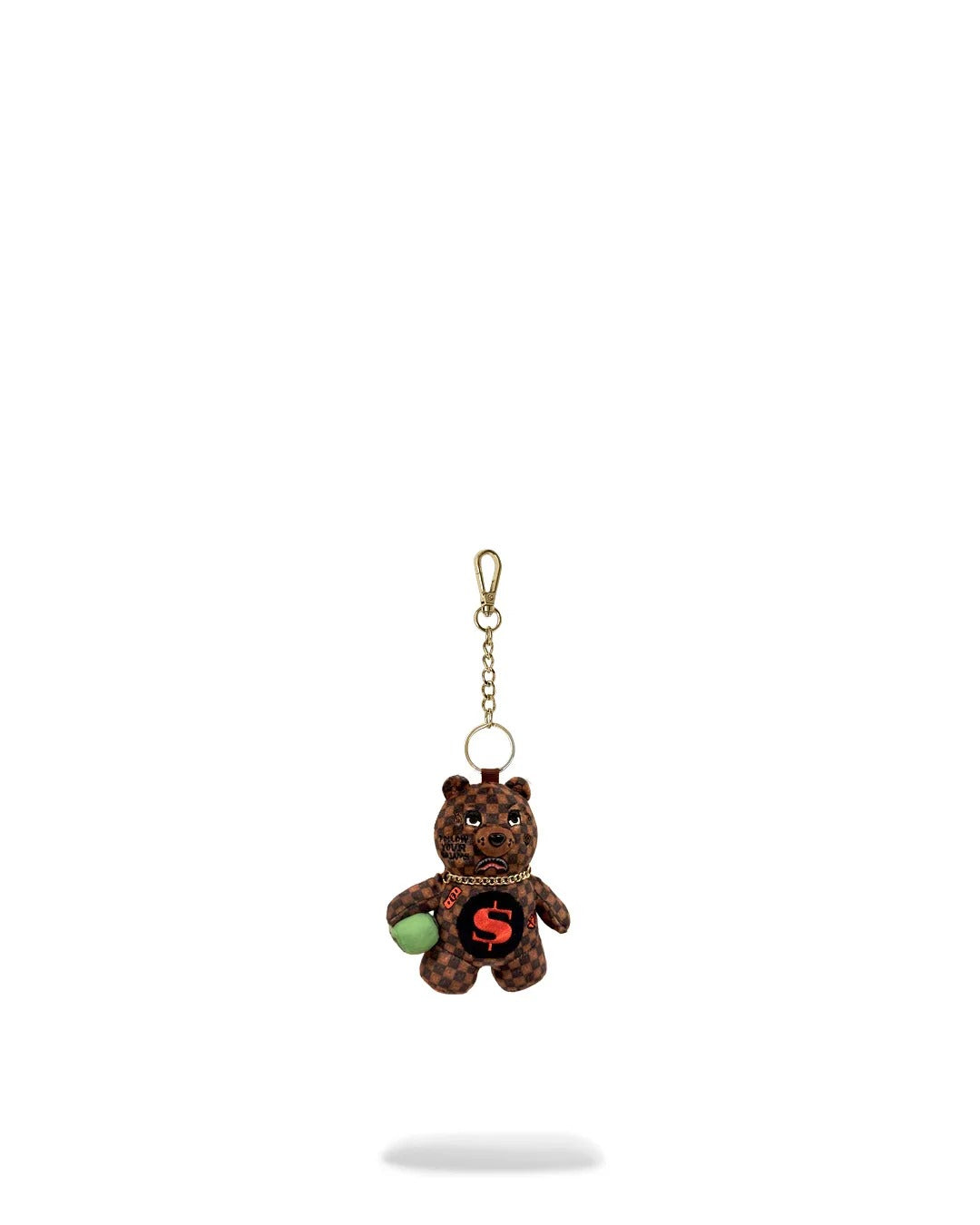 Image of Унисекс Ключодържател SPRAYGROUND SIP WTF BUBBLY BROWN CHECK BEAR KEYCHAIN