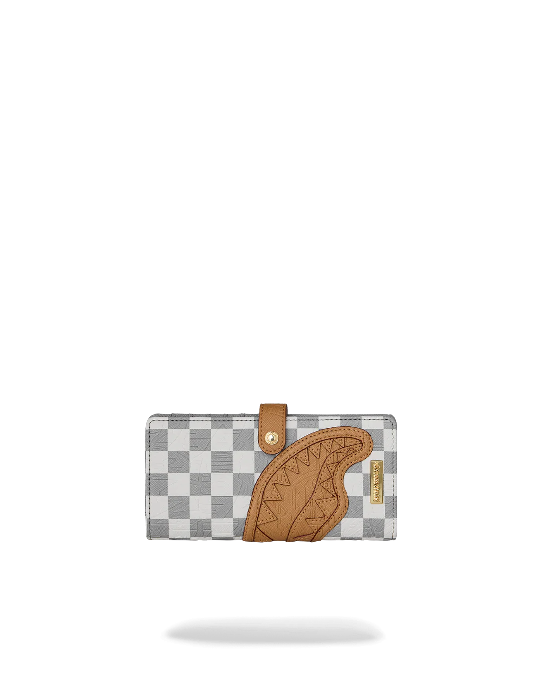 Image of Унисекс Портмоне SPRAYGROUND EMBOSSED CREAM CHECK SINGLE FOLD WALLET
