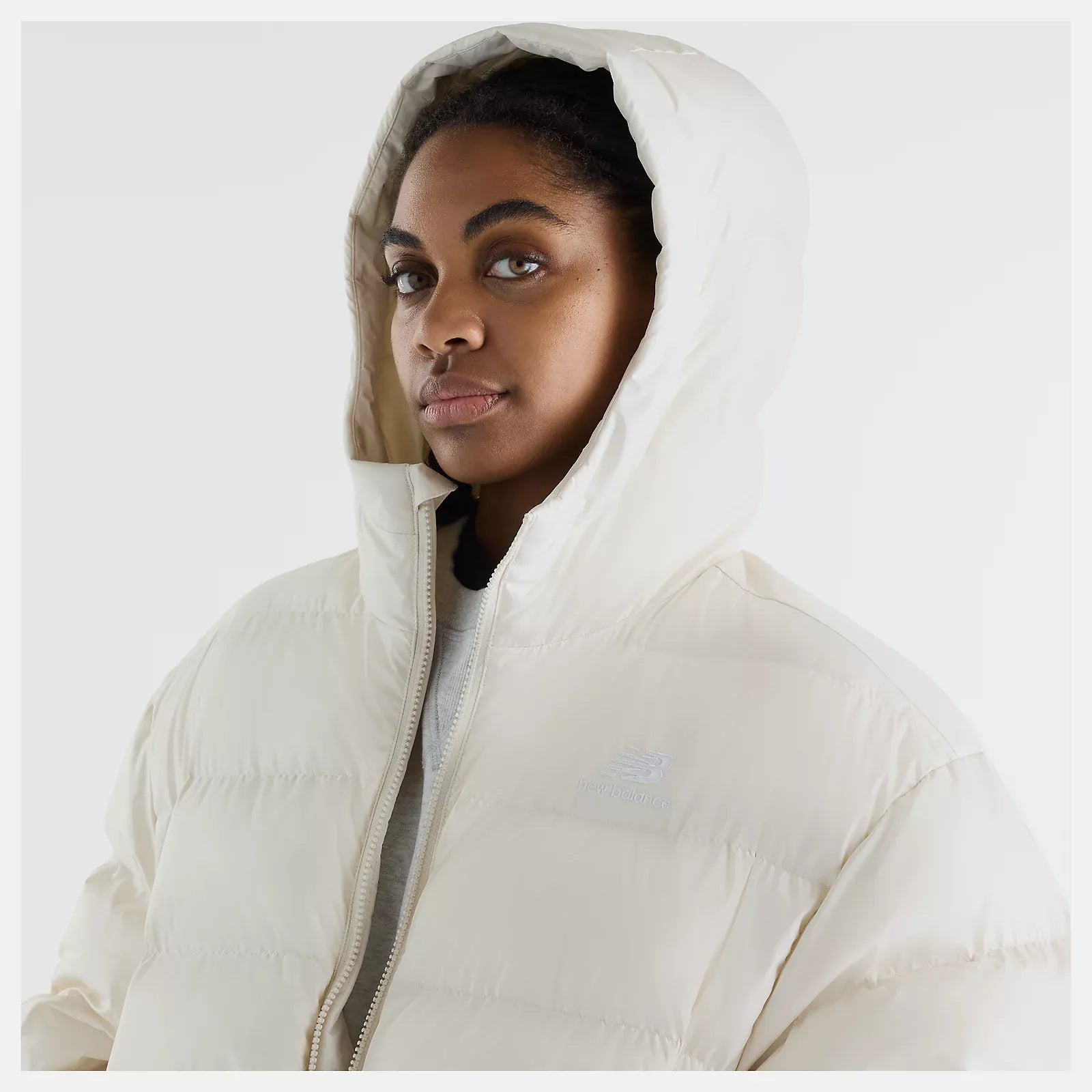 Image of Дамско Яке NEW BALANCE JACKET BOSTON PUFFER JACKET WJ62V5SN-LINEN- Ballistic sport, Балистик