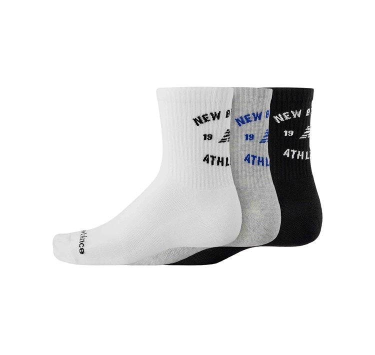 Image of Унисекс Чорапи NEW BALANCE SOCKS GRAPHICS QTR CREW SOCKS 3 PACK