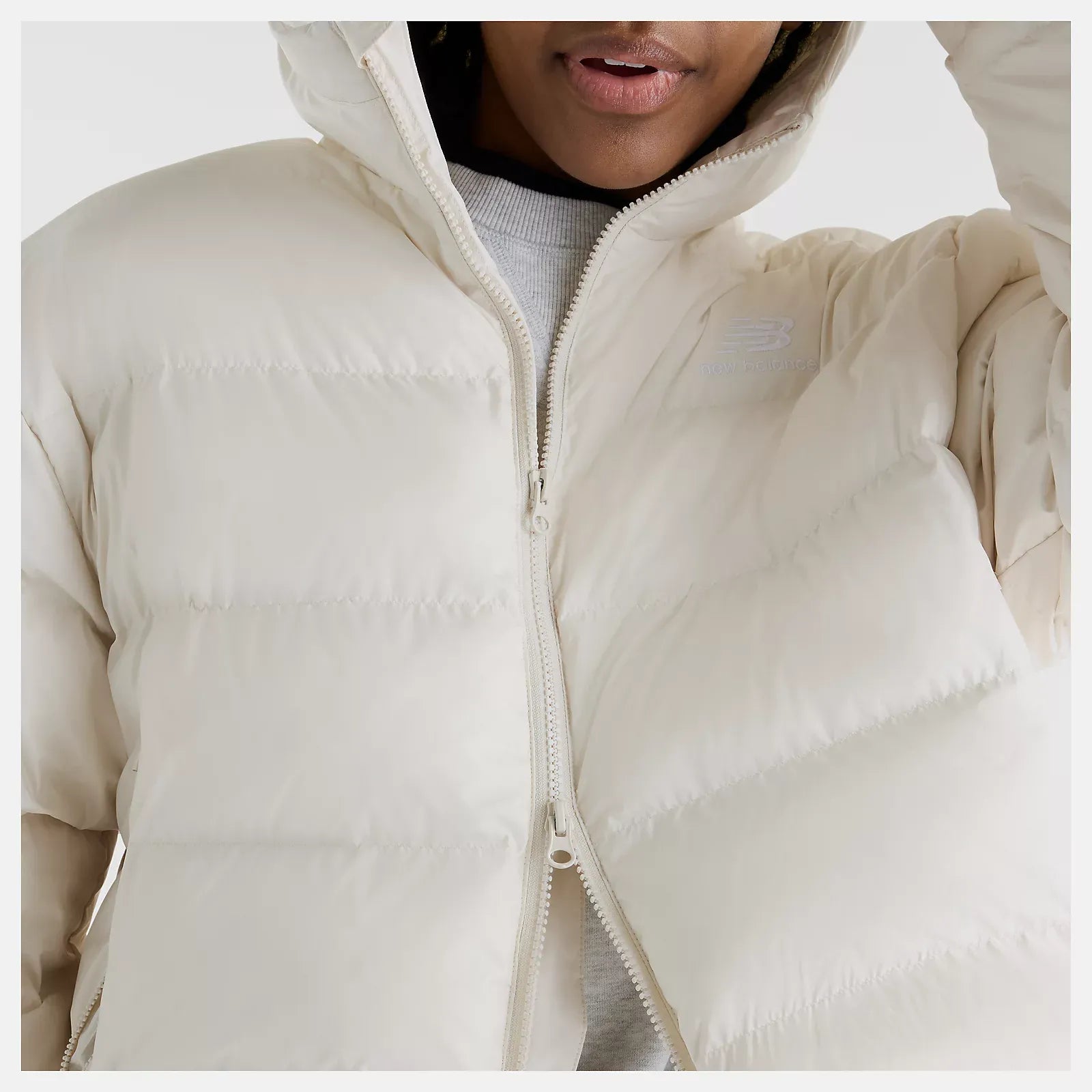 Image of Дамско Яке NEW BALANCE JACKET BOSTON PUFFER JACKET WJ62V5SN-LINEN- Ballistic sport, Балистик