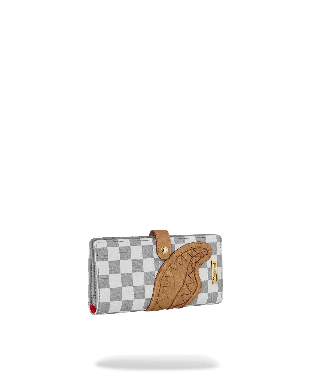 Image of Унисекс Портмоне SPRAYGROUND EMBOSSED CREAM CHECK SINGLE FOLD WALLET