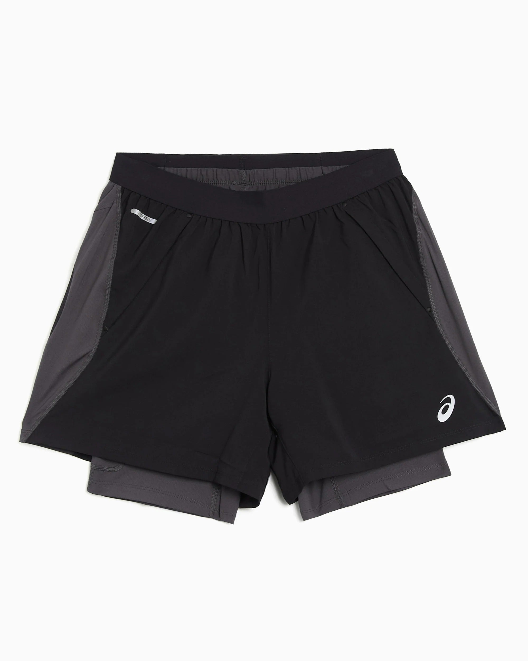 Image of Мъжки Къс панталон ASICS ROAD 2-N-1 5IN SHORT BLACK/GREY