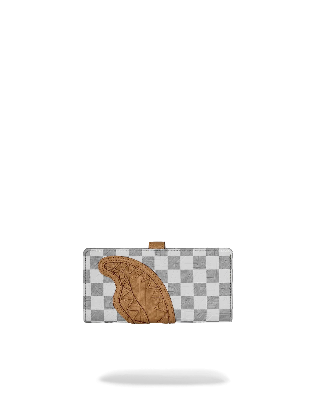 Image of Унисекс Портмоне SPRAYGROUND EMBOSSED CREAM CHECK SINGLE FOLD WALLET
