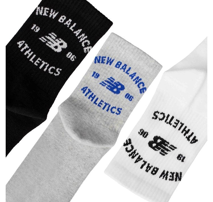 Image of Унисекс Чорапи NEW BALANCE SOCKS GRAPHICS QTR CREW SOCKS 3 PACK