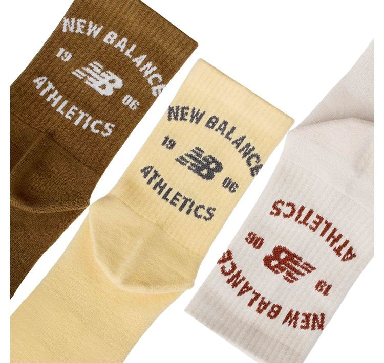 Image of Унисекс Чорапи NEW BALANCE SOCKS GRAPHICS QTR CREW SOCKS 3 PACK