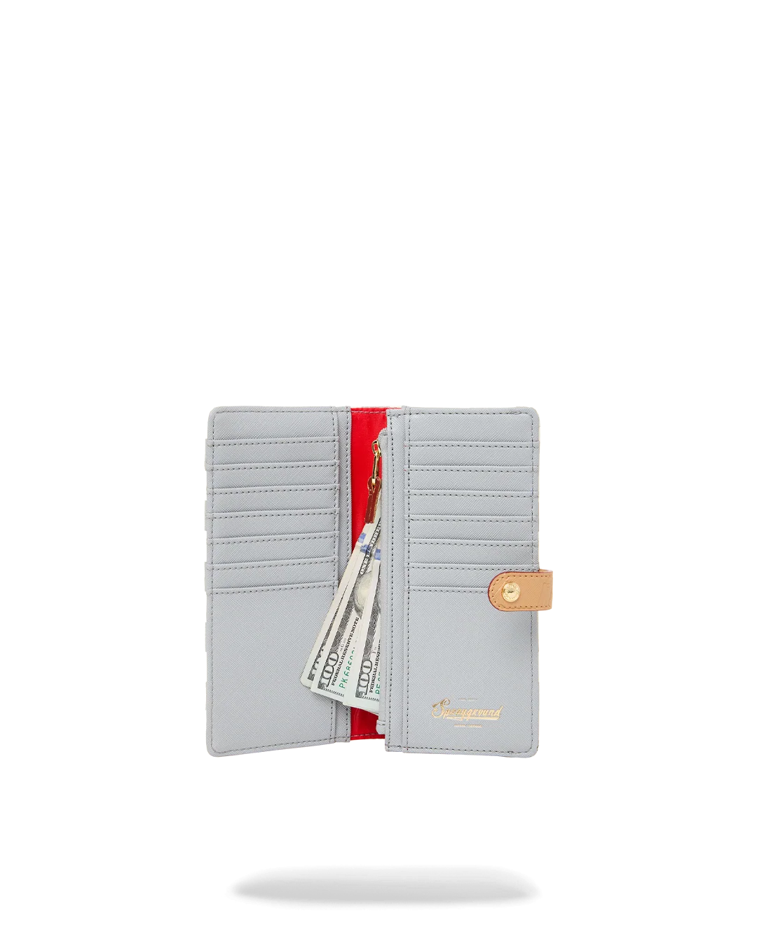 Image of Унисекс Портмоне SPRAYGROUND EMBOSSED CREAM CHECK SINGLE FOLD WALLET