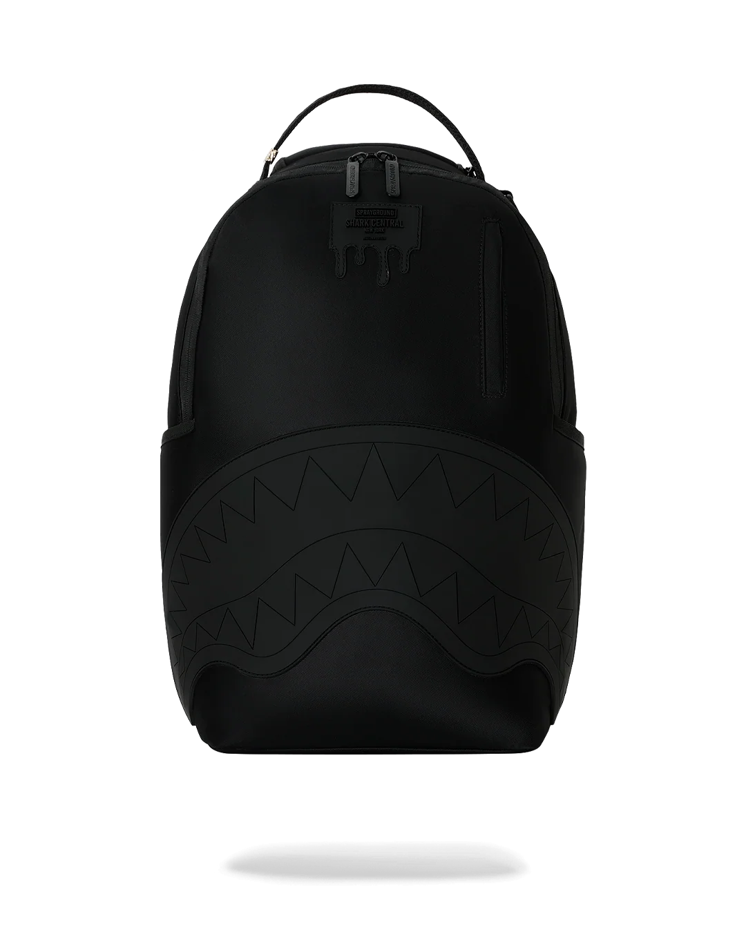 Image of Унисекс Раница SPRAYGROUND SHARK CENTRAL BLACKED OUT EMBOSSED NYLON BACKPACK