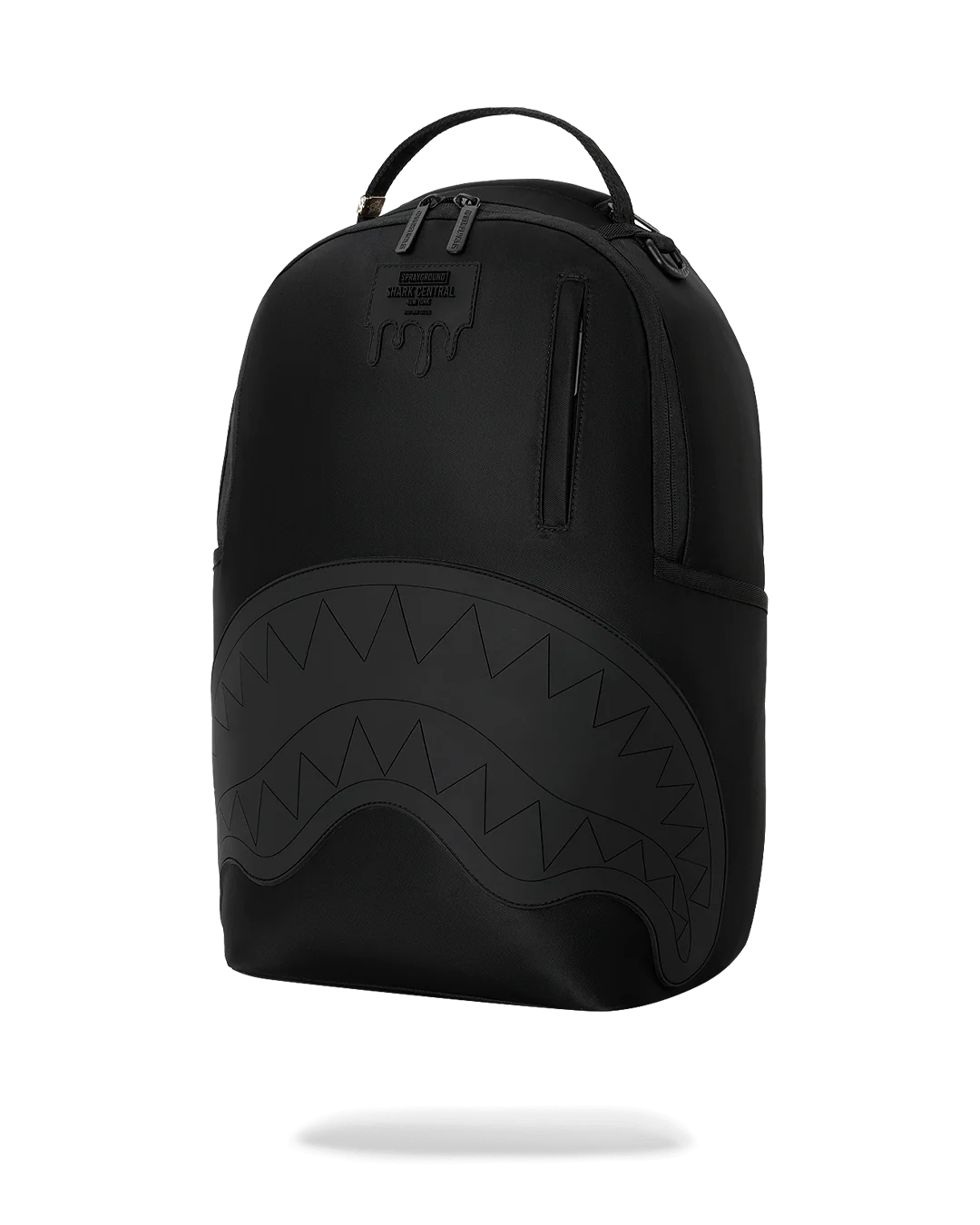 Image of Унисекс Раница SPRAYGROUND SHARK CENTRAL BLACKED OUT EMBOSSED NYLON BACKPACK