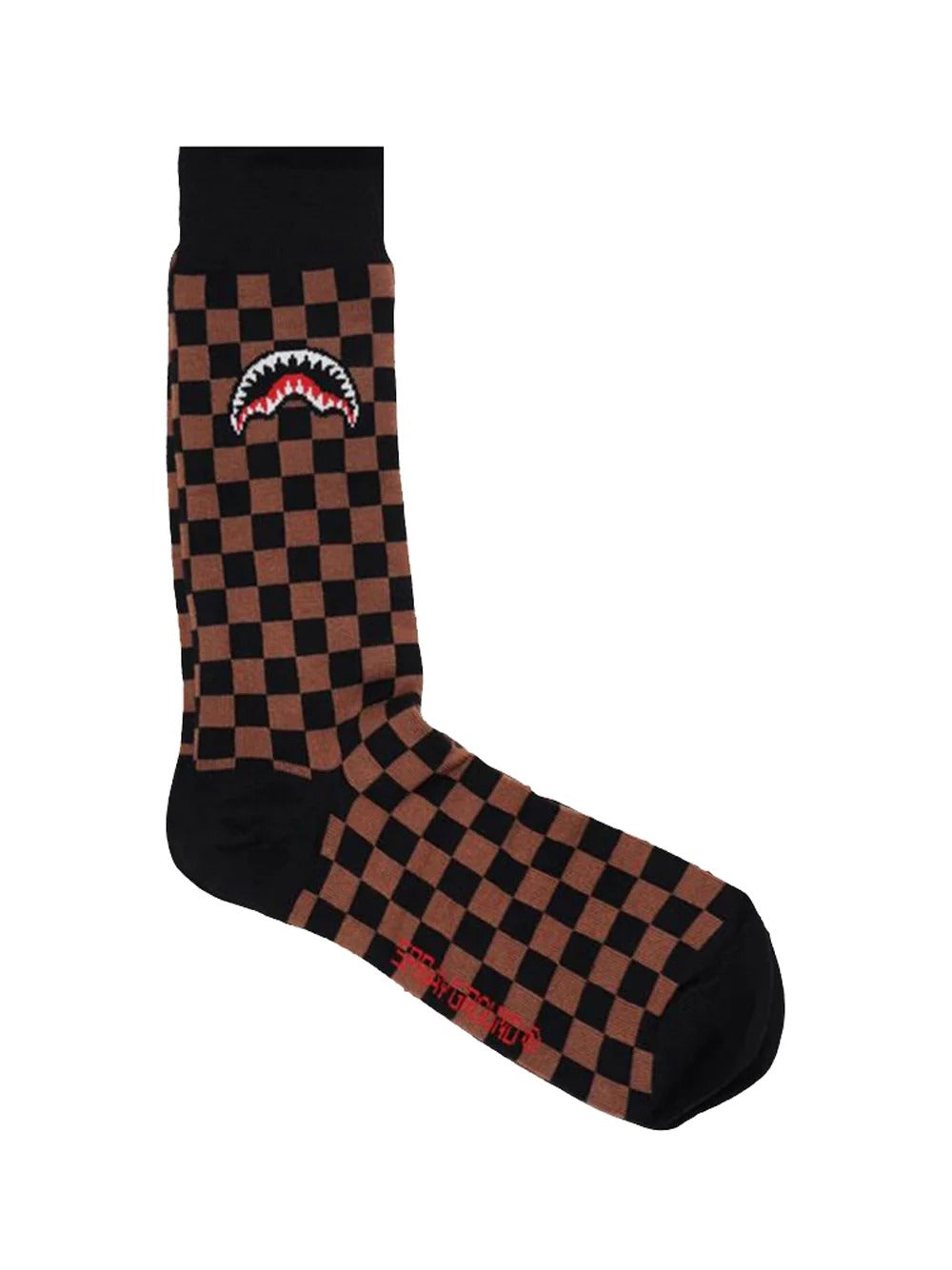 Image of Унисекс Чорапи SPRAYGROUND CHECKERED SOCKS BROWN