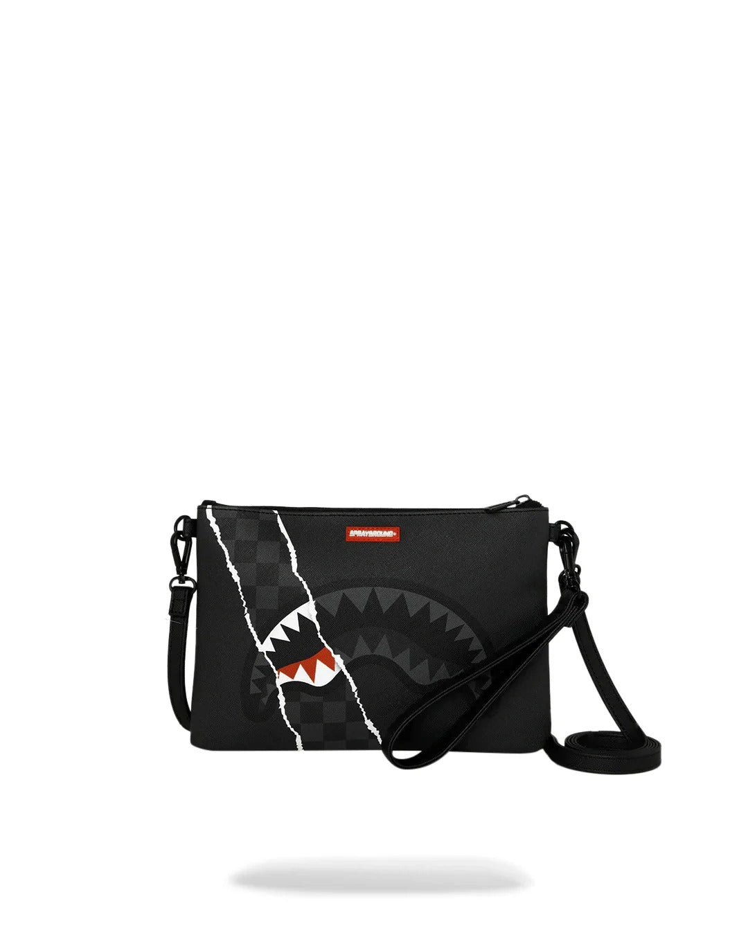 Image of Унисекс Пушет SPRAYGROUND CENTER RIP REVEALING GRAY CHECK CROSSOVER CLUTCH