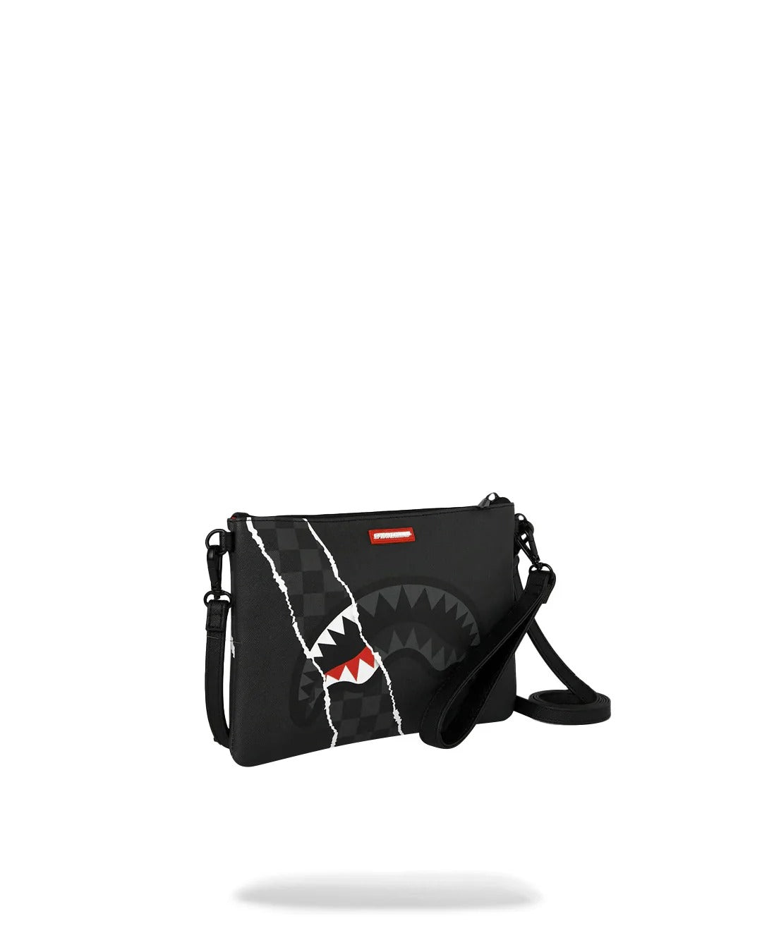 Image of Унисекс Пушет SPRAYGROUND CENTER RIP REVEALING GRAY CHECK CROSSOVER CLUTCH