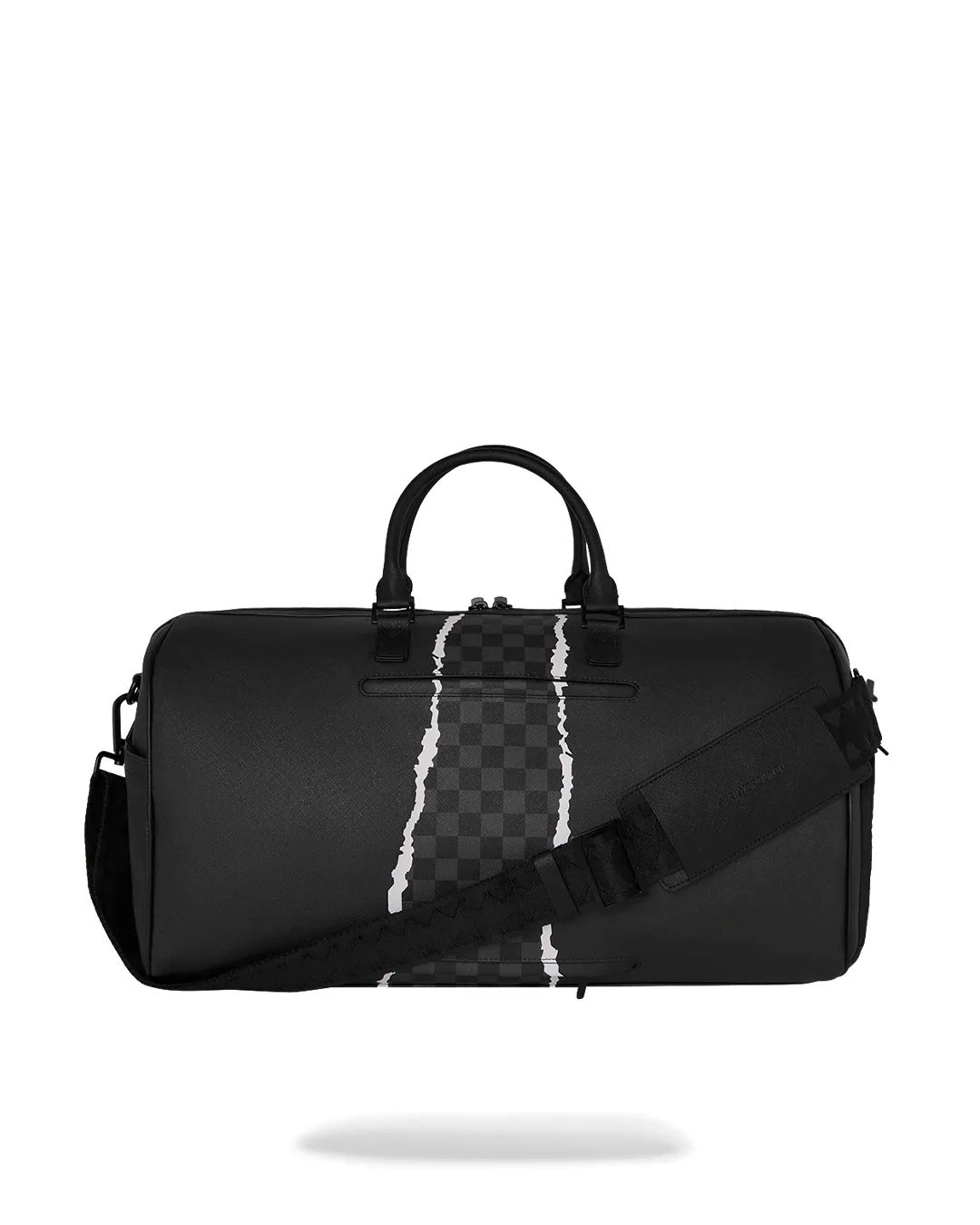Image of Унисекс Чанта SPRAYGROUND CENTER RIP REVEALING GRAY CHECK MINI DUFFLE
