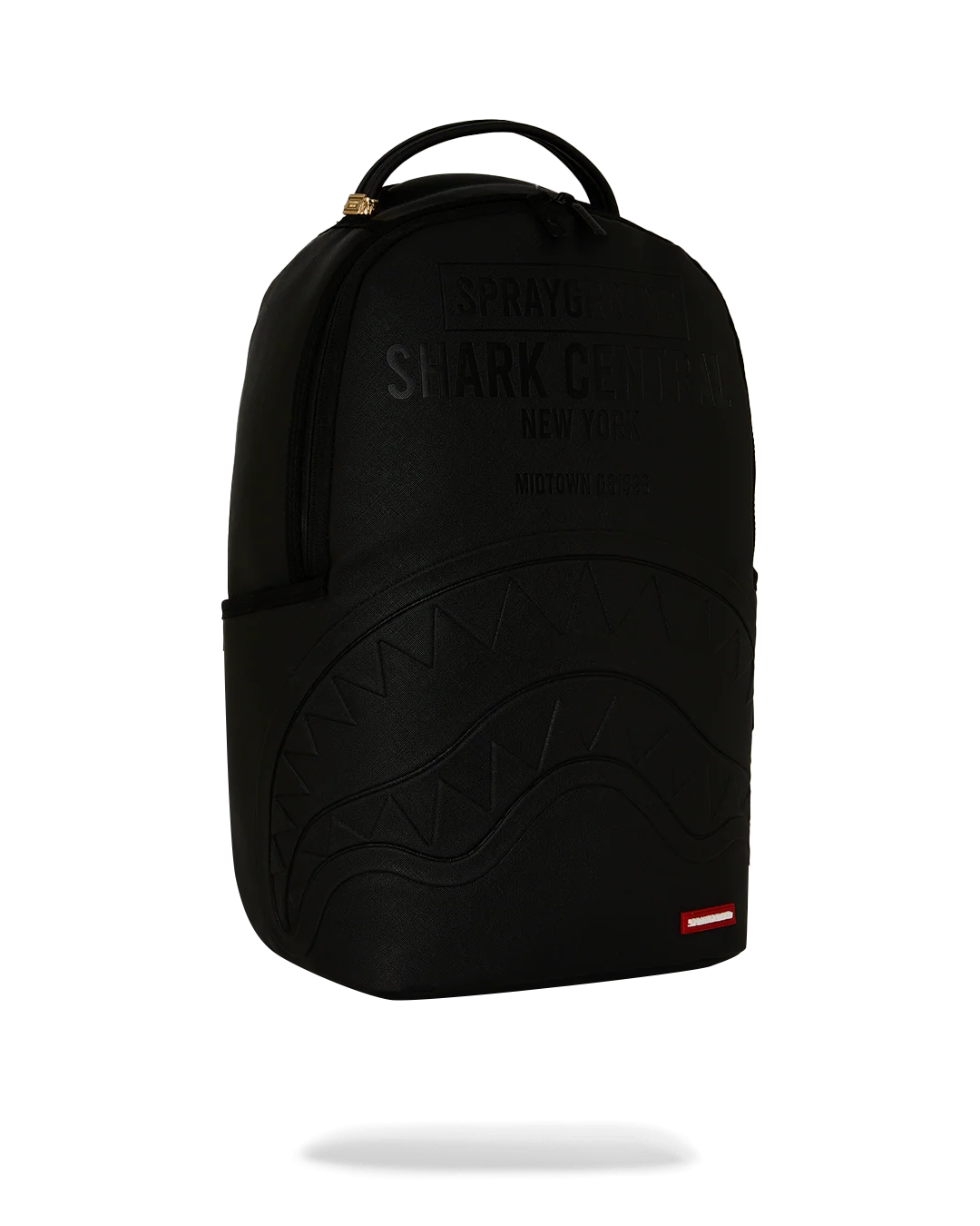 Image of Унисекс Раница SPRAYGROUND SHARK CENTRAL EMBOSSED BLACK NYLON BACKPACK