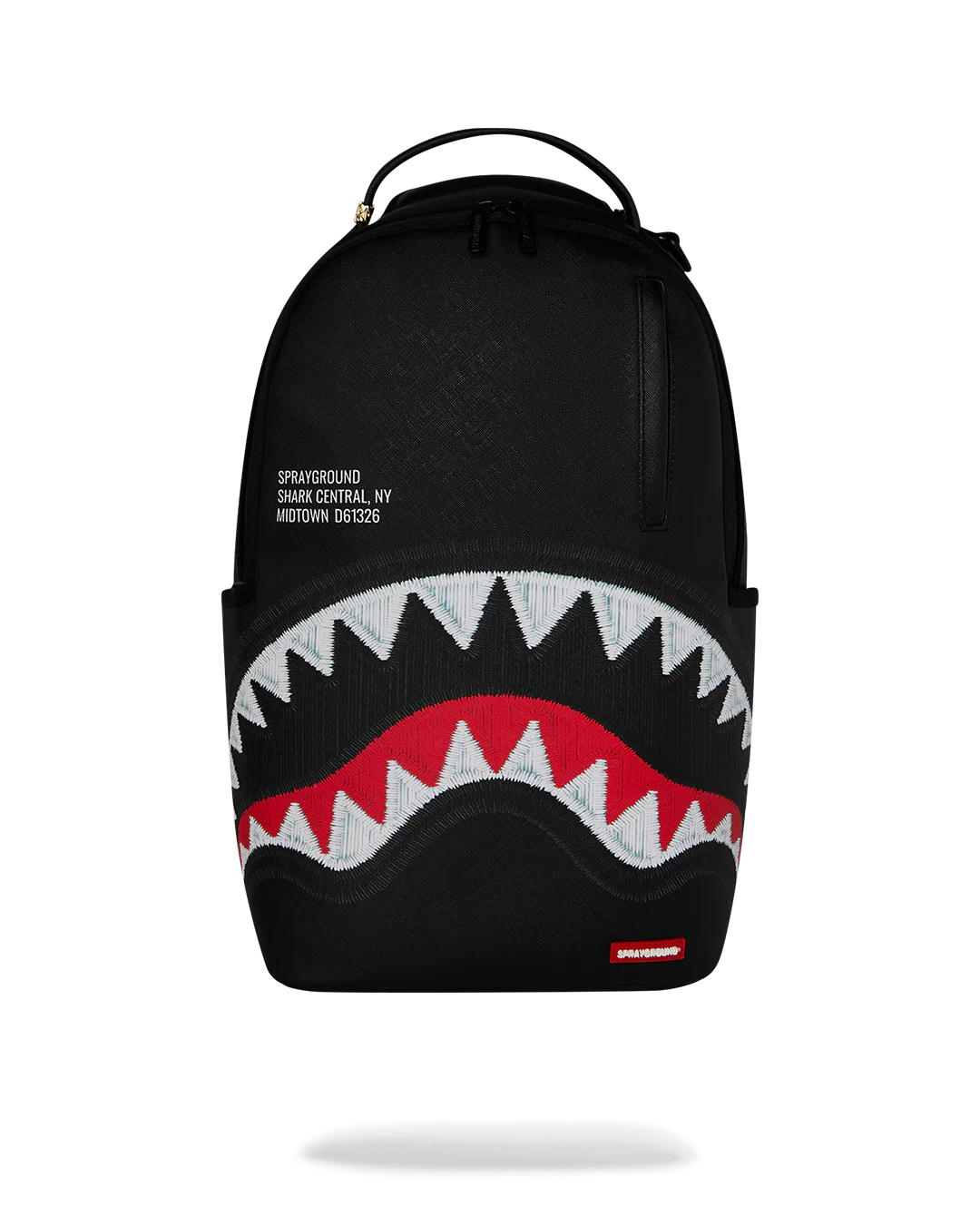 Image of Унисекс Раница SPRAYGROUND SHARK CENTRAL BLACK EMBROIDERED SHARK BACKPACK