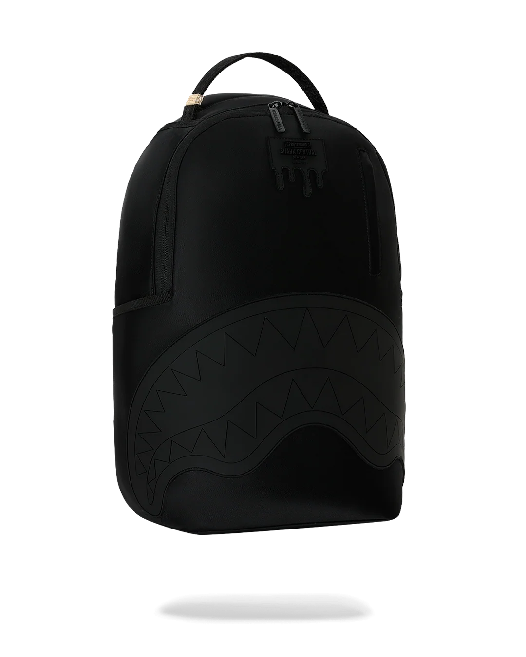 Image of Унисекс Раница SPRAYGROUND SHARK CENTRAL BLACKED OUT EMBOSSED NYLON BACKPACK