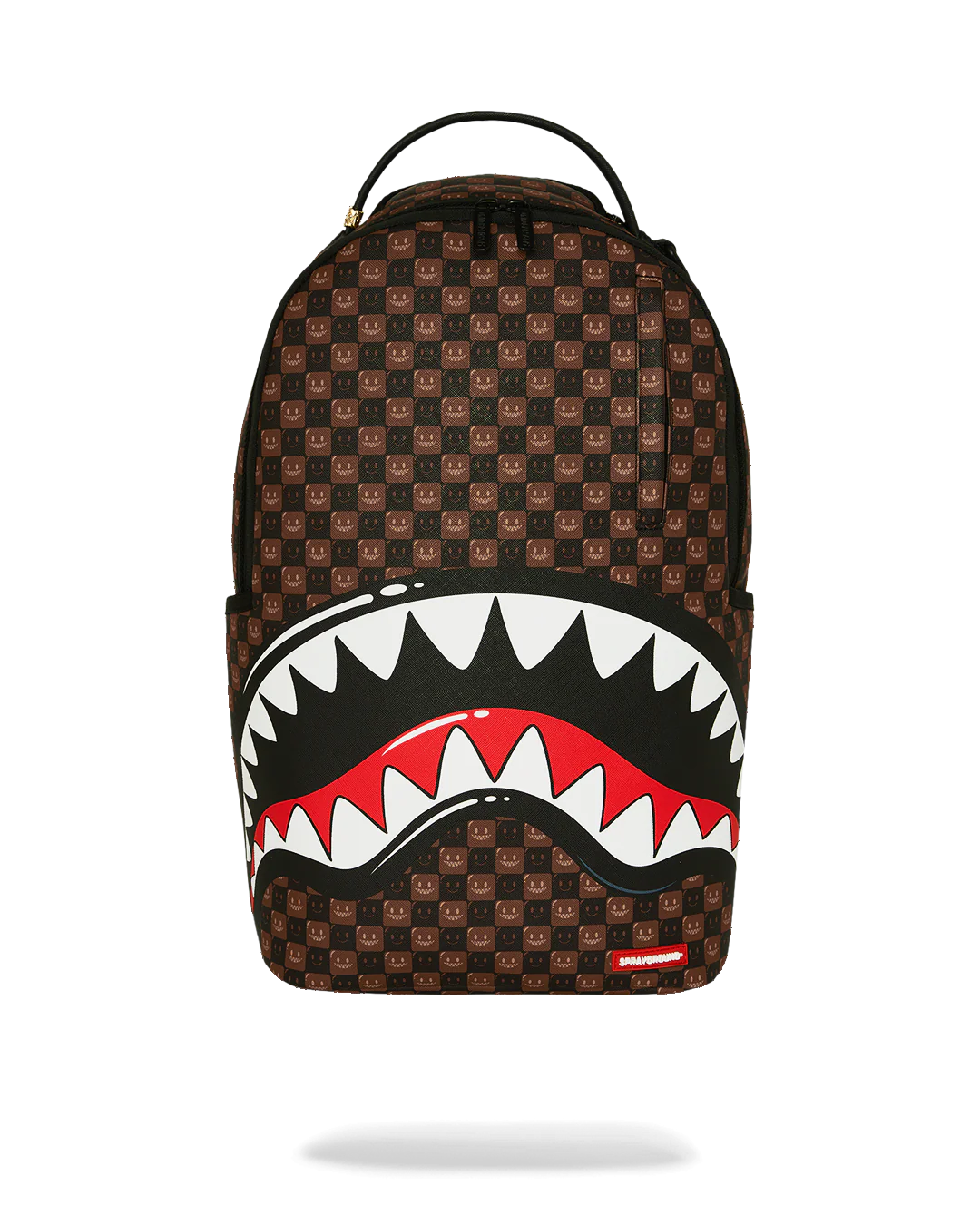 Image of Унисекс Раница SPRAYGROUND SHARKS IN PARIS WTF BUBBLE BROWN CHECK BACKPACK
