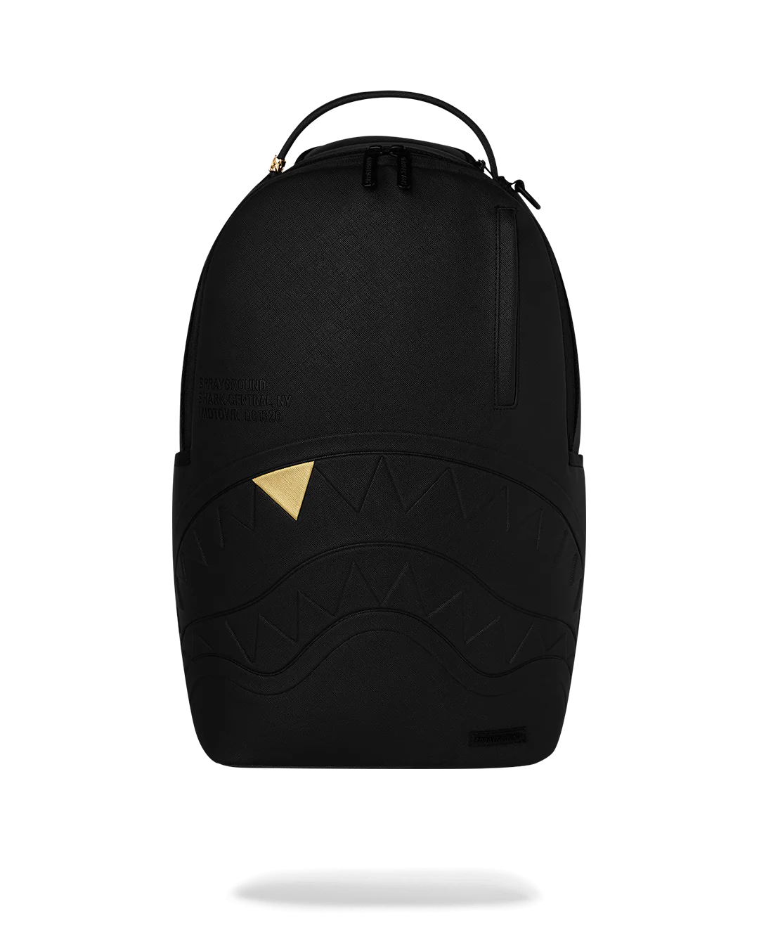 Image of Унисекс Раница SPRAYGROUND BLACKED OUT EMBOSSED GOLD TOOTH BACKPACK