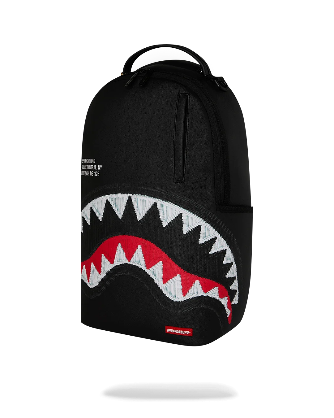 Image of Унисекс Раница SPRAYGROUND SHARK CENTRAL BLACK EMBROIDERED SHARK BACKPACK