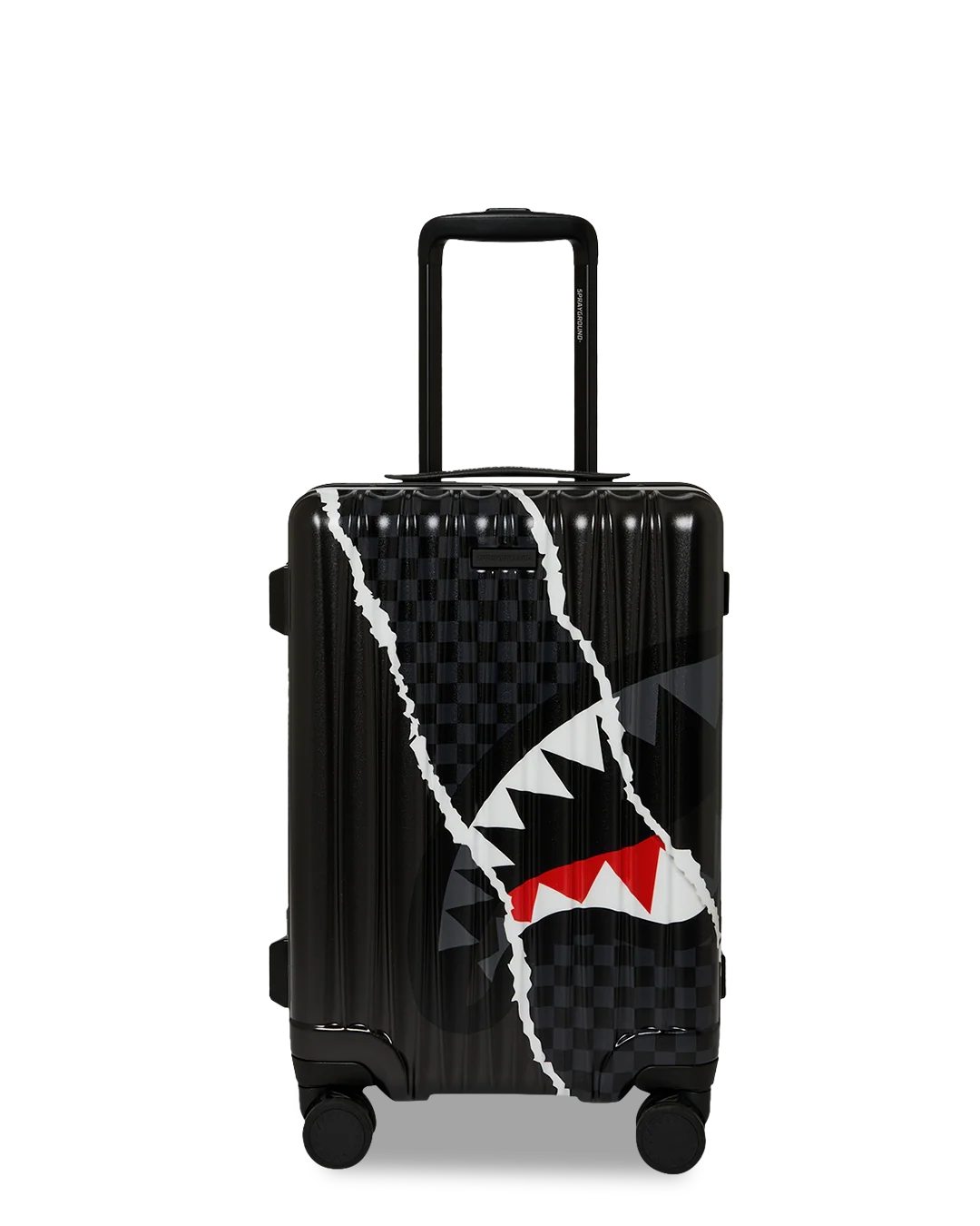 Image of Унисекс Куфар SPRAYGROUND CENTER RIP REVEALING GRAY CHECK CARRY-ON LUGGAGE