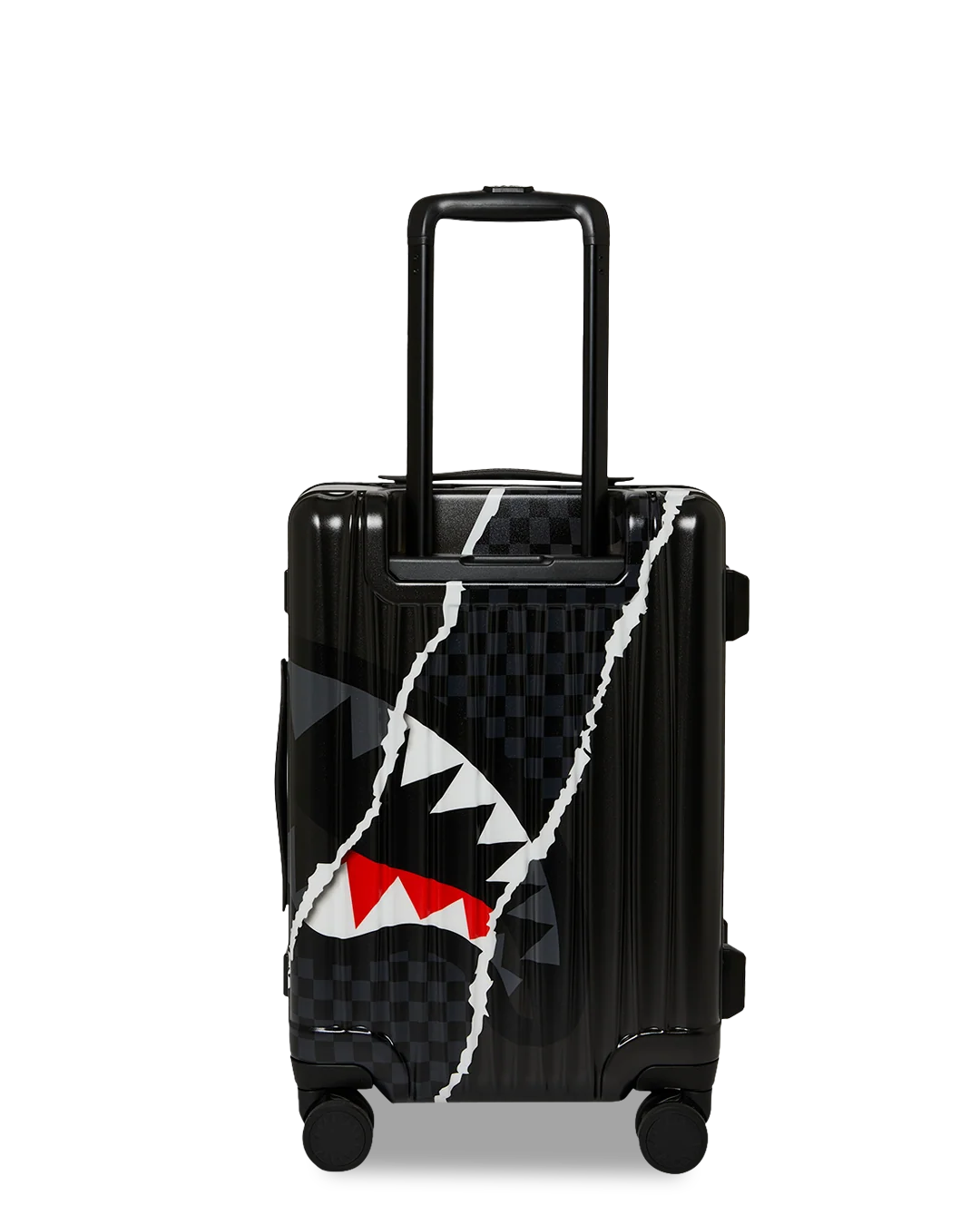 Image of Унисекс Куфар SPRAYGROUND CENTER RIP REVEALING GRAY CHECK CARRY-ON LUGGAGE
