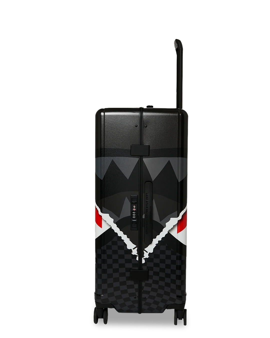 Image of Унисекс Куфар SPRAYGROUND CENTER RIP REVEALING GRAY CHECK FULL-SIZE LUGGAGE