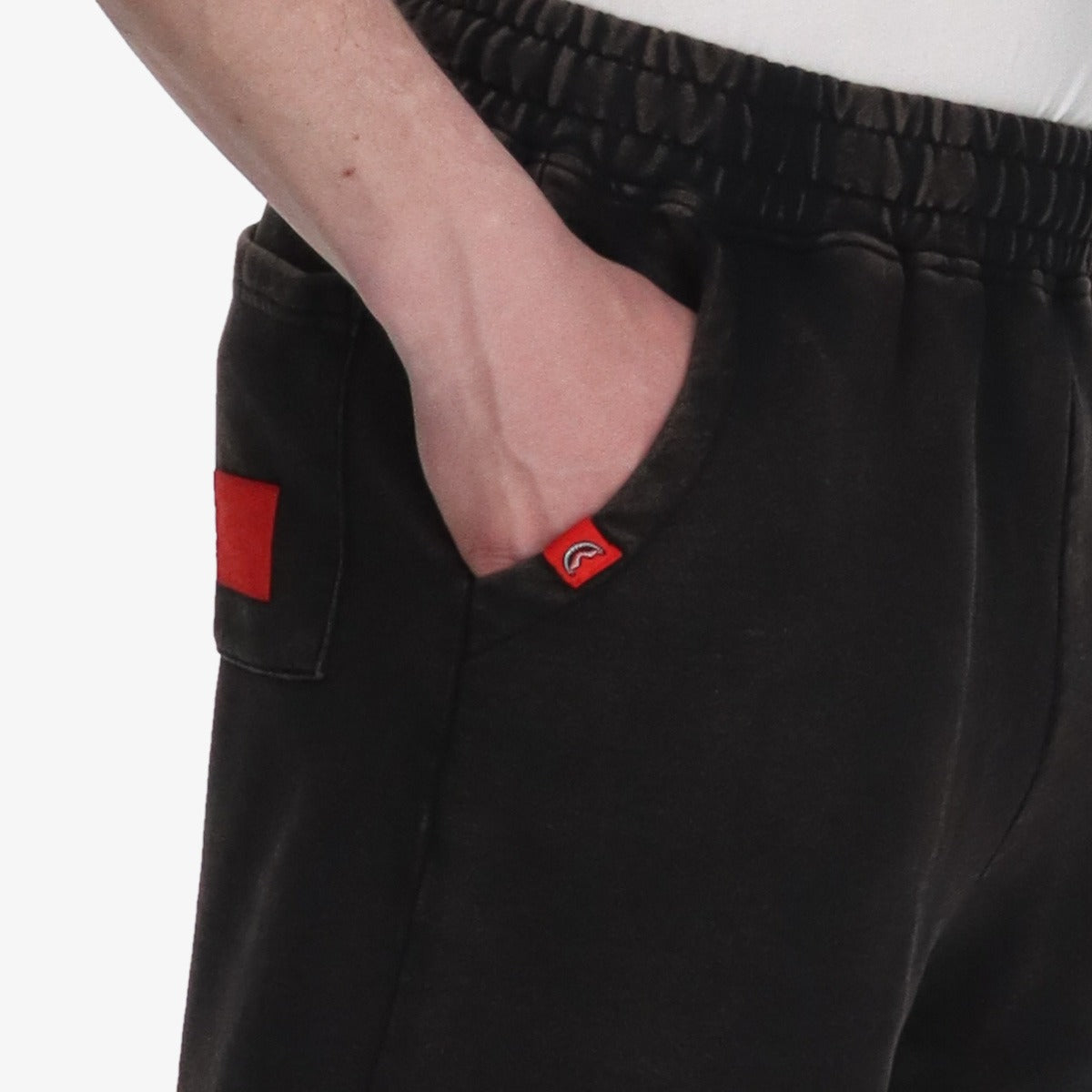 Image of Мъжки Къс панталон SPRAYGROUND STONE WASHED MELTED SHARK SHORTS BLK