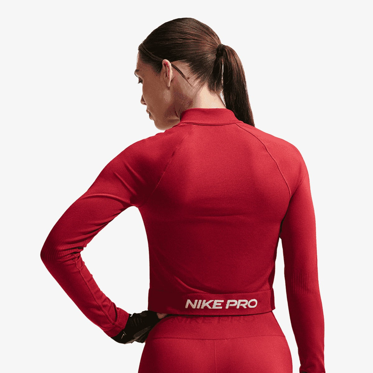 Image of Дамски Суитшърт NIKE W NP DF SMLS FZ MIDLAYER WT – 608 – изглед 2