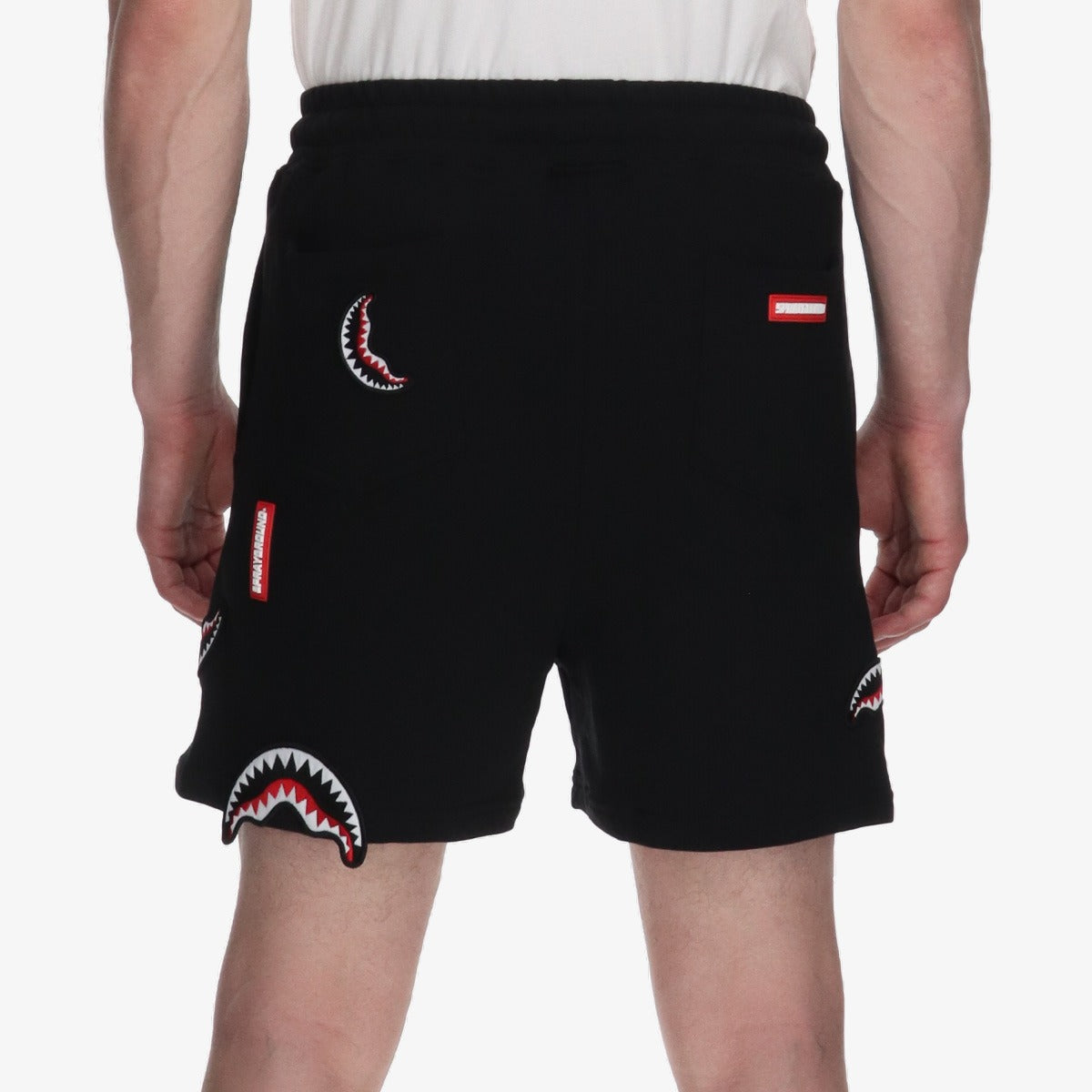 Image of Мъжки Къс панталон SPRAYGROUND SHARKPATCHES SHORTS BLK