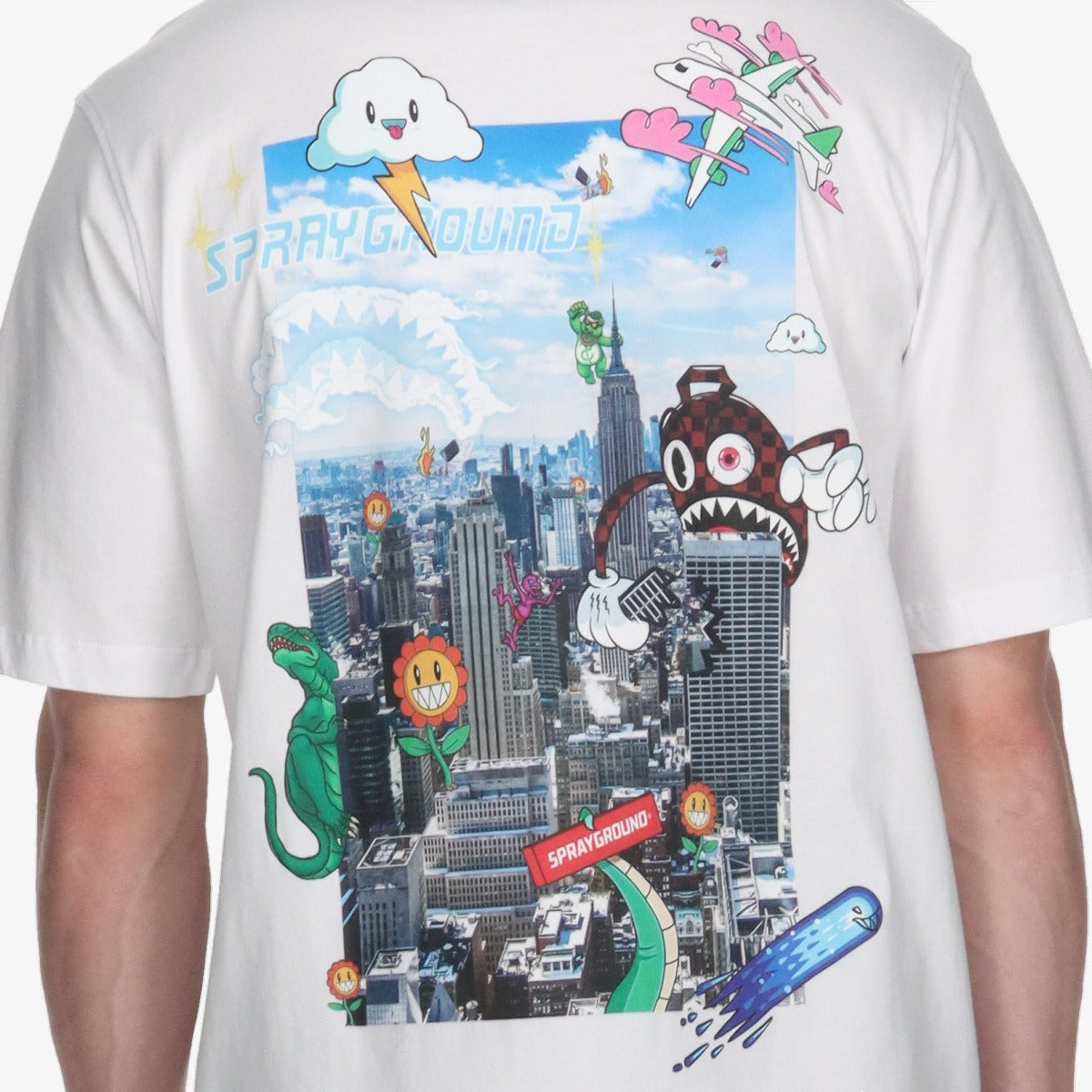 Image of Мъжка Тениска SPRAYGROUND CHARACTER INVASION T-SHIRT WHT