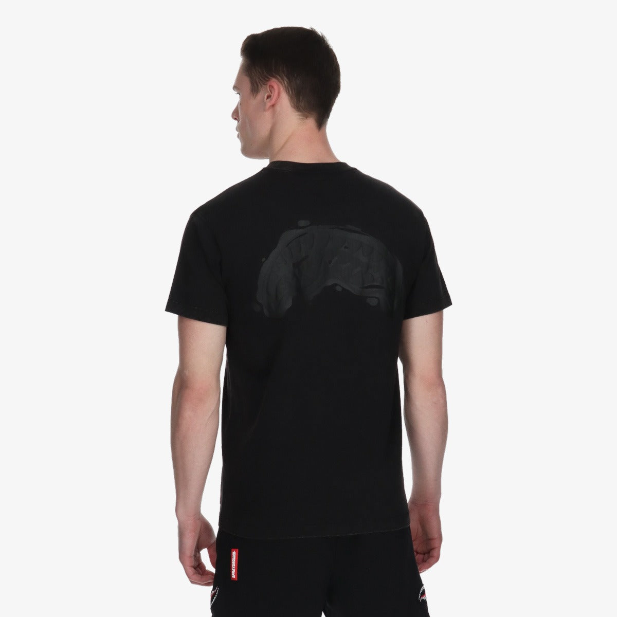 Image of Мъжка Тениска SPRAYGROUND STONE WASHED MELTED SHARK NEW REG T-SHIRT BLK