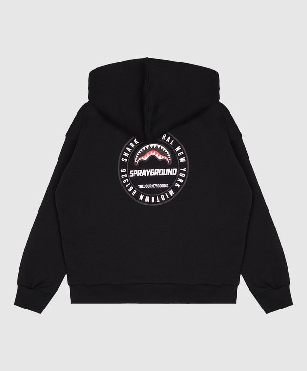 Image of Детски Суитчър SPRAYGROUND SPRAYGROUND BASIC OVER FULL-ZIP HOODIE BLK