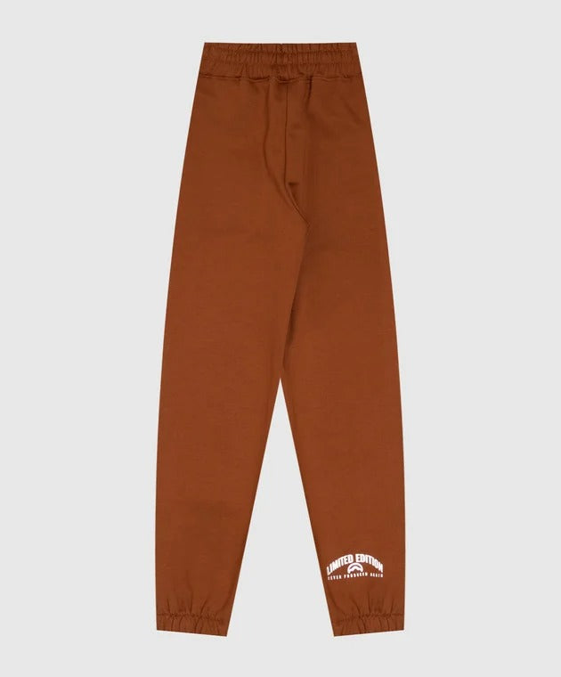 Image of Детски Панталон SPRAYGROUND BASIC BAGGY PANTS BROWN
