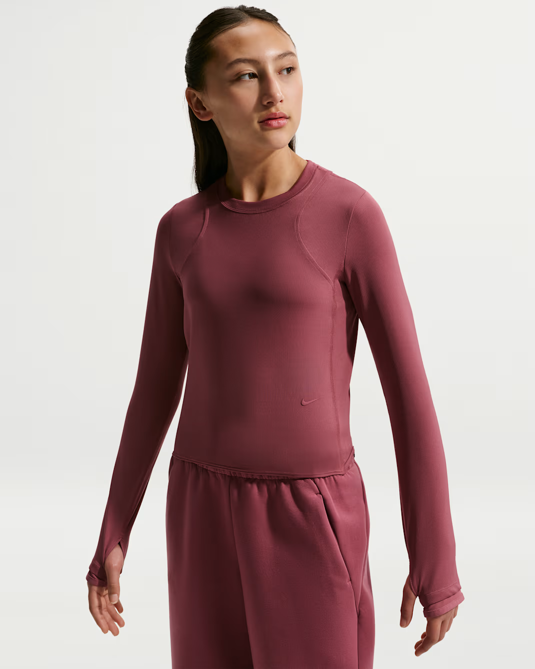 Image of Детска Блуза NIKE G NK MAVN DF RIBBED LS TOP
