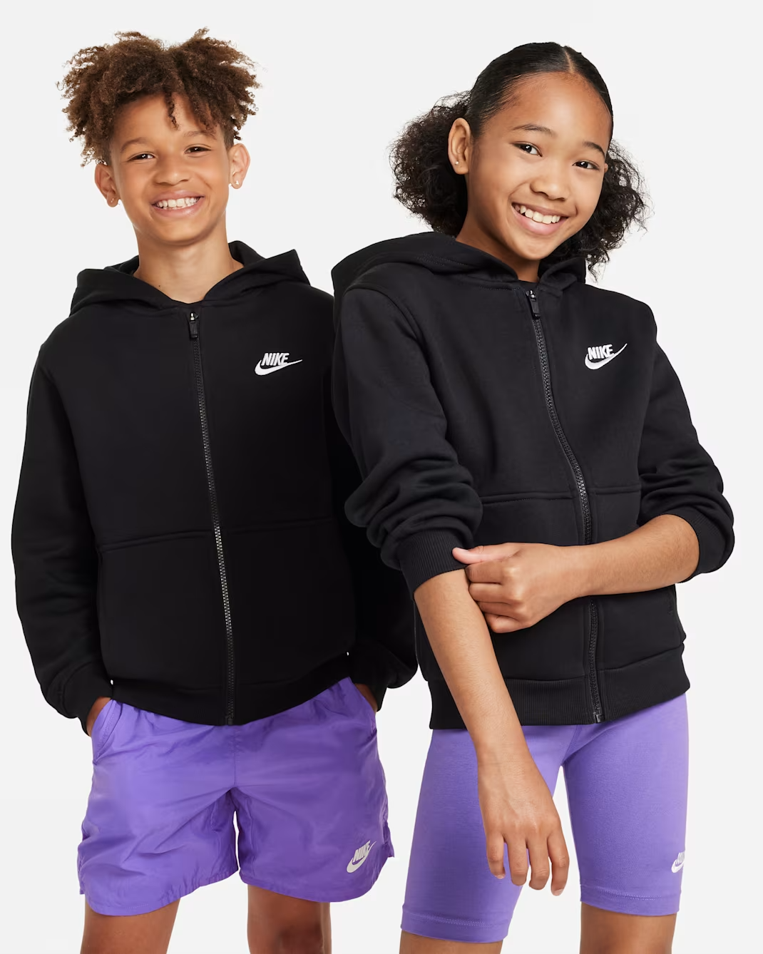 Image of Детски Суитшърт NIKE K NSW CLUB FLC HD FZ LS LBR