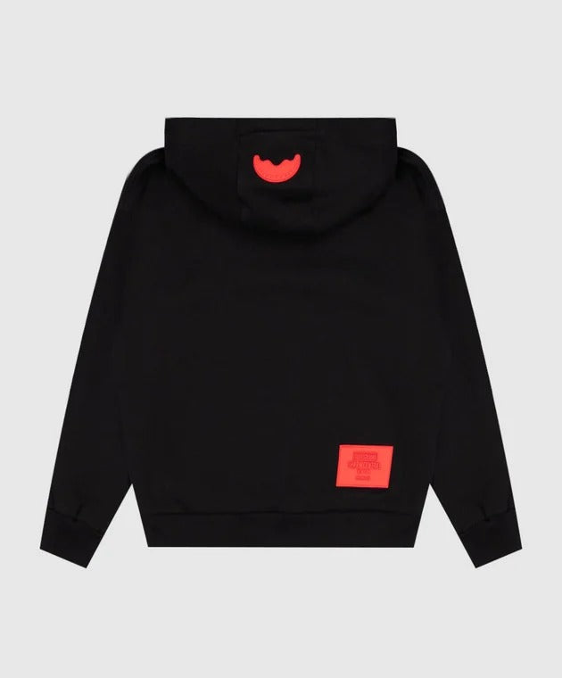 Image of Детски Суитчър SPRAYGROUND TOUCH OF RED OVER FULL-ZIP HOODIE BLACK