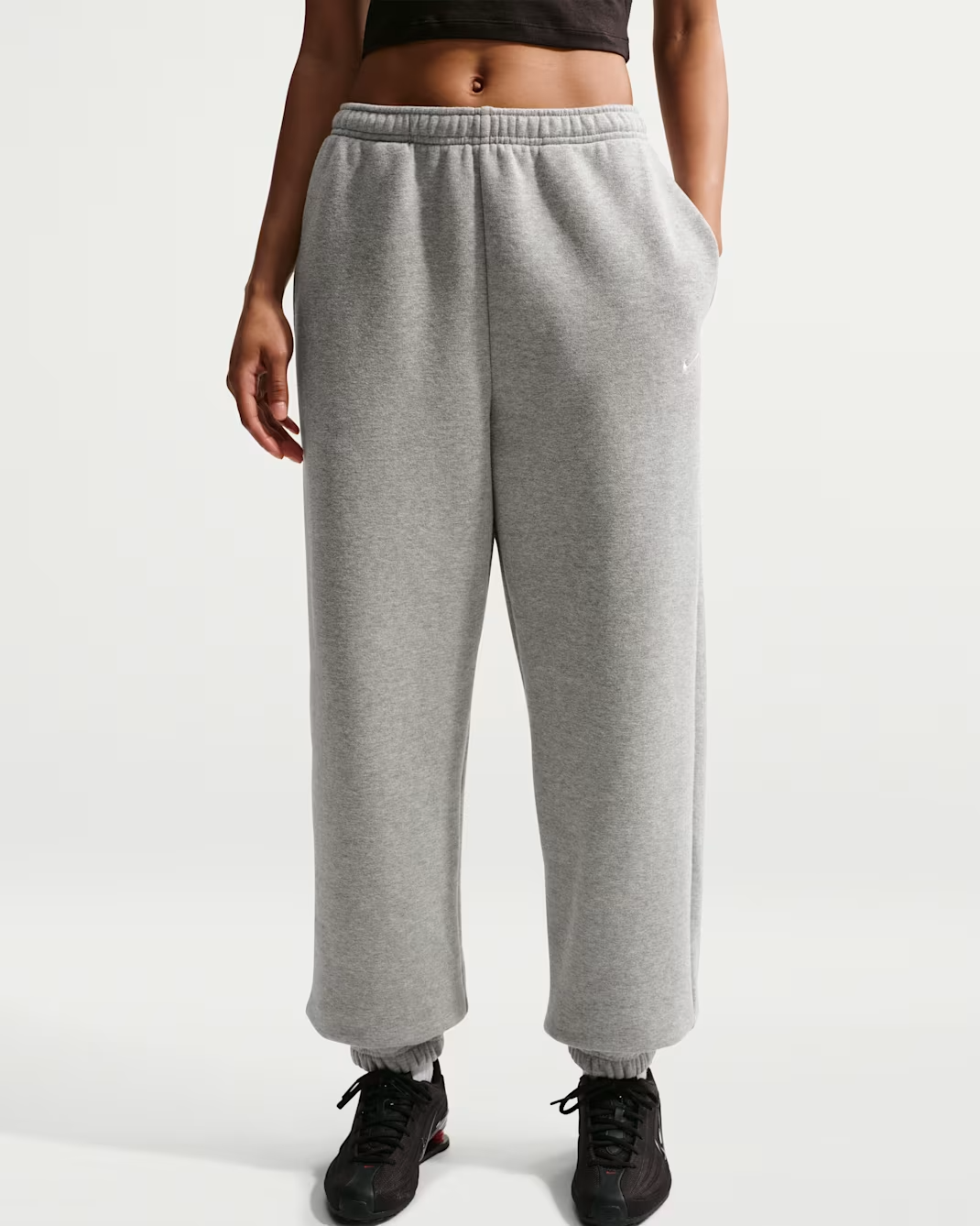 Image of Дамски Панталон NIKE W NK STDO FLC MW HR OS CFF PNT