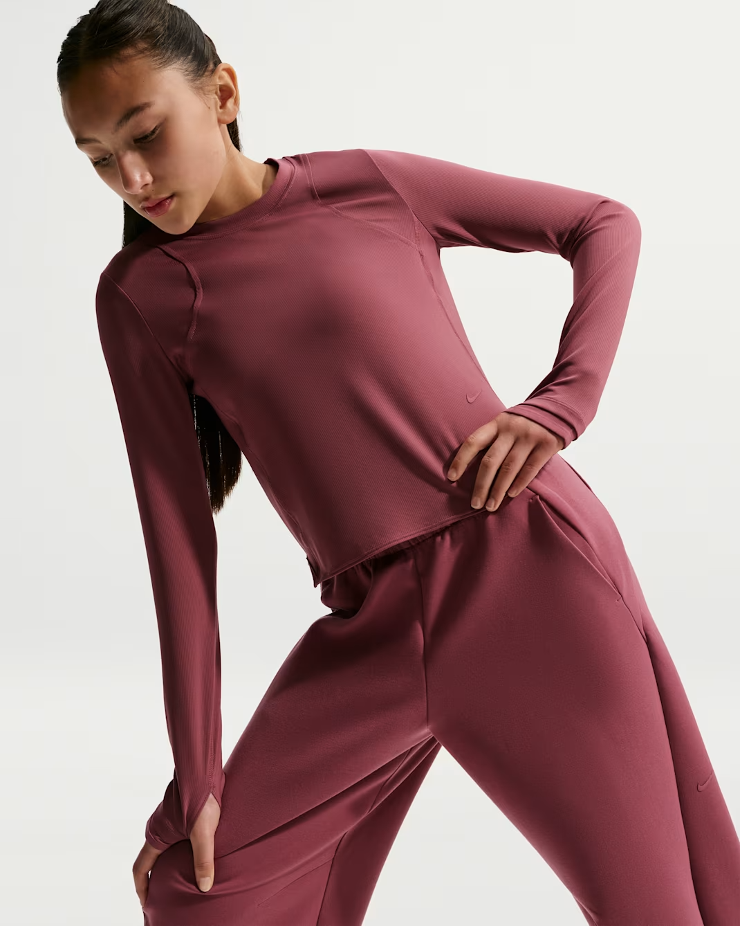 Image of Детска Блуза NIKE G NK MAVN DF RIBBED LS TOP