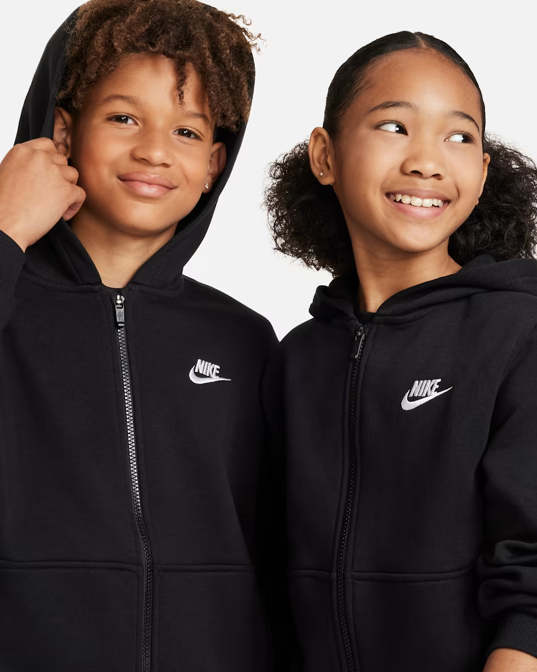 Image of Детски Суитшърт NIKE K NSW CLUB FLC HD FZ LS LBR