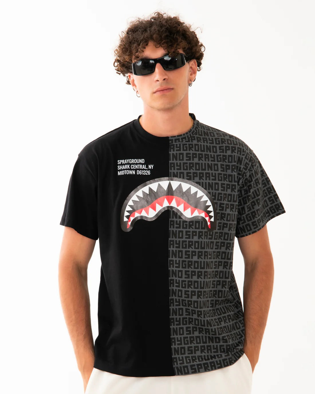 Image of Мъжка Тениска SPRAYGROUND SHARK CENTRAL SPLIT INFINITY NEW REGULAR T-SHIRT